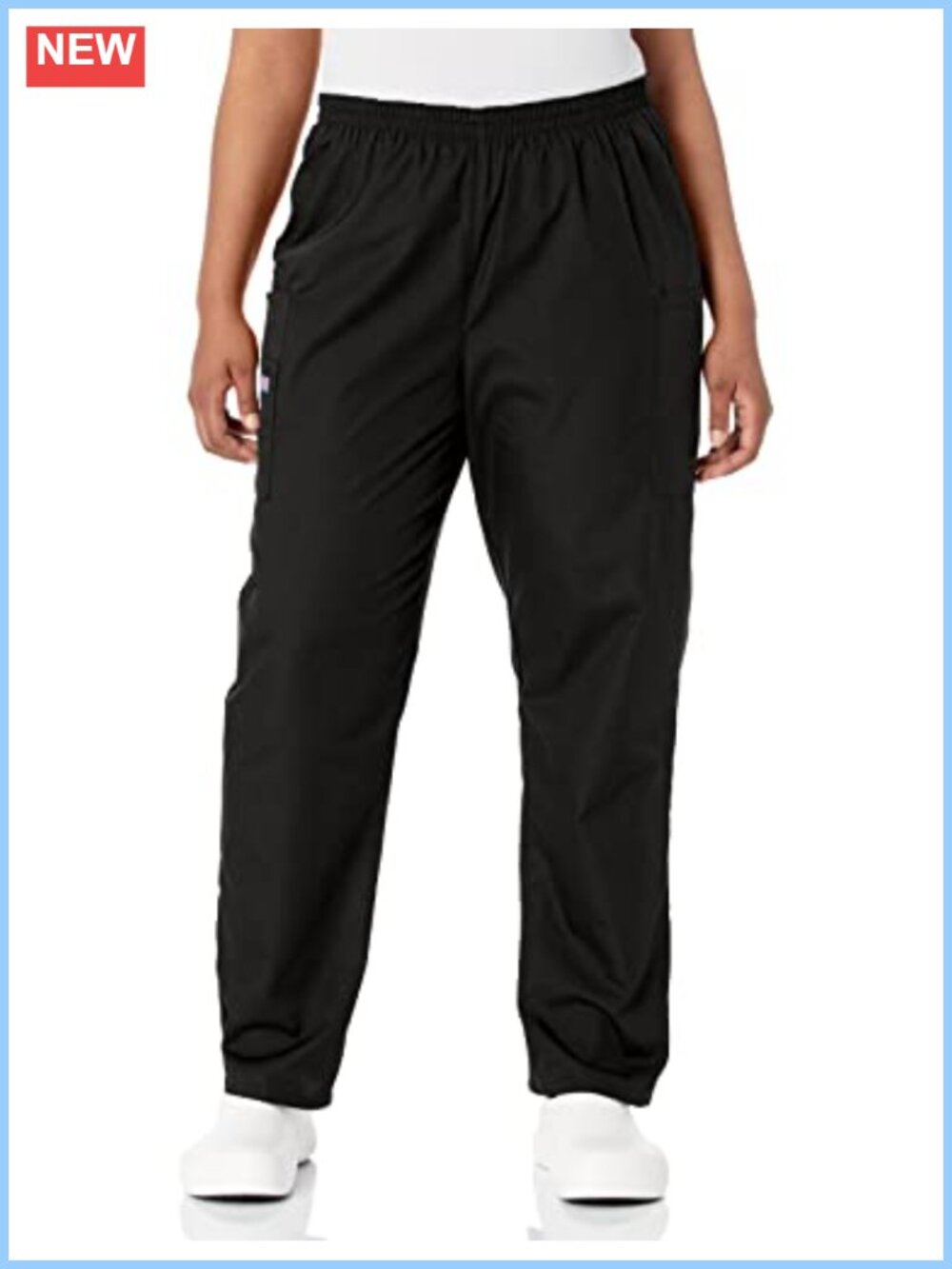 Women's Cargo Scrub Pants Natural Rise Tapered Pull-On 4 Pockets